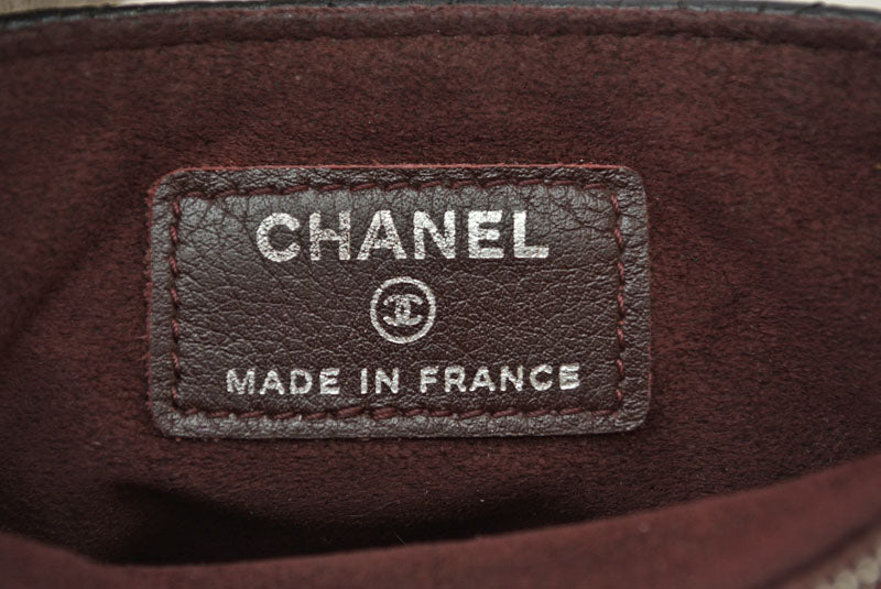 シャネル ポーチ/カードケース/コインケース CHANEL キャビアスキン ブラック/ボルドー【中古】