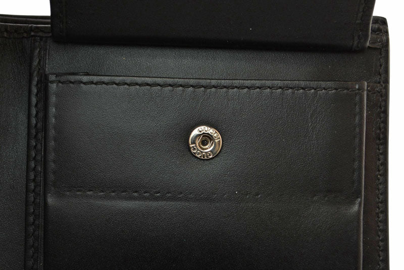 グッチ 財布/二つ折り財布 GUCCI メンズ 財布 GGスプリーム ニューウェブ シェリーライン PVC GG/グレー ネイビー/レッド 408826【中古】