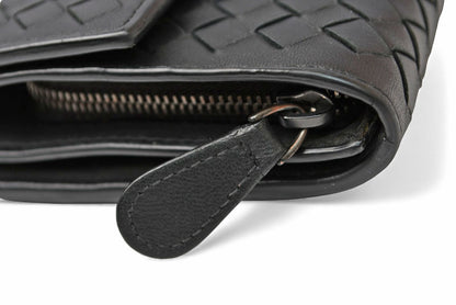 ボッテガヴェネタ 財布 BOTTEGA VENETA 長財布/コンチネンタルウォレット ブラック 150509【中古】