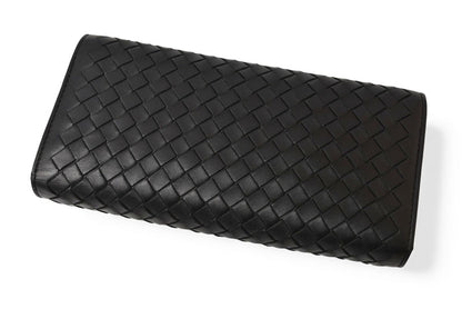 ボッテガヴェネタ 財布 BOTTEGA VENETA 長財布/コンチネンタルウォレット ブラック 150509【中古】