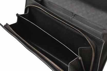 ボッテガヴェネタ 財布 BOTTEGA VENETA 長財布/コンチネンタルウォレット ブラック 150509【中古】