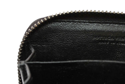 ボッテガヴェネタ カードケース/コインケース BOTTEGA VENETA ミニ財布 イントレチャート レザー ブラック 114075【中古】