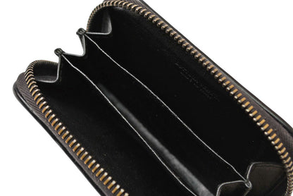ボッテガヴェネタ カードケース/コインケース BOTTEGA VENETA ミニ財布 イントレチャート レザー ブラック 114075【中古】