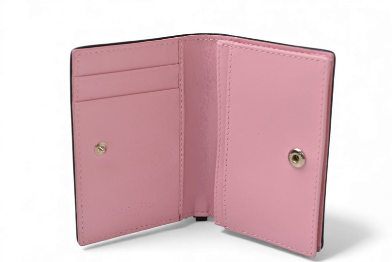 クリスチャンディオール コインケース/カードケース Christian Dior ミニ財布 ディオリッシモ ブラック/ピンク【中古】