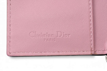 クリスチャンディオール コインケース/カードケース Christian Dior ミニ財布 ディオリッシモ ブラック/ピンク【中古】