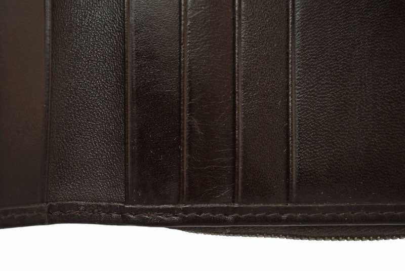 フェンディ 財布/二つ折 FENDI ファスナー式折財布 ZUCCA/ズッカ柄 ブラウン【中古】