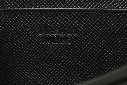 プラダ カードケース/コインケース/名刺入れ PRADA ロゴ レザー NERO/ブラック【中古】