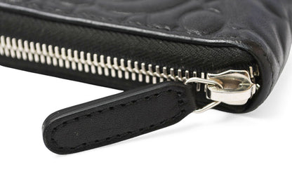 シャネル 財布 CHANEL 長財布/ラウンドファスナー カメリア A50085 ダークネイビー【中古】