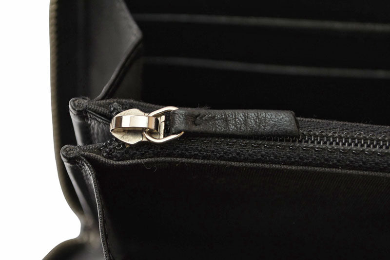 シャネル 財布 CHANEL 長財布/ラウンドファスナー カメリア A50085 ダークネイビー【中古】