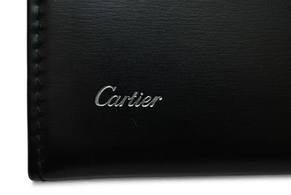 カルティエ カードケース/名刺入れ/パスケース Cartier パシャ パスケース カーフ レザー ブラック シルバー金具 L3000132