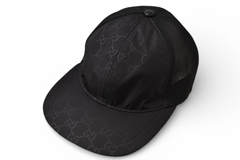 グッチ ベースボールキャップ/帽子 GUCCI GGブラック 510950 4HD47 1000 Mサイズ/58cm【中古】