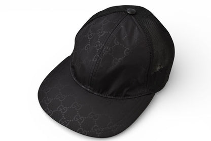グッチ ベースボールキャップ/帽子 GUCCI GGブラック 510950 4HD47 1000 Mサイズ/58cm【中古】