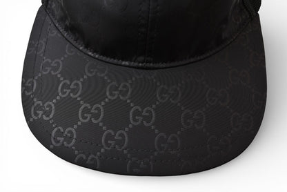 グッチ ベースボールキャップ/帽子 GUCCI GGブラック 510950 4HD47 1000 Mサイズ/58cm【中古】