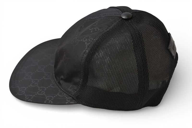 グッチ ベースボールキャップ/帽子 GUCCI GGブラック 510950 4HD47 1000 Mサイズ/58cm【中古】