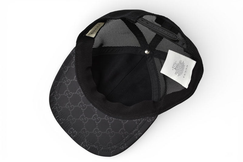 グッチ ベースボールキャップ/帽子 GUCCI GGブラック 510950 4HD47 1000 Mサイズ/58cm【中古】