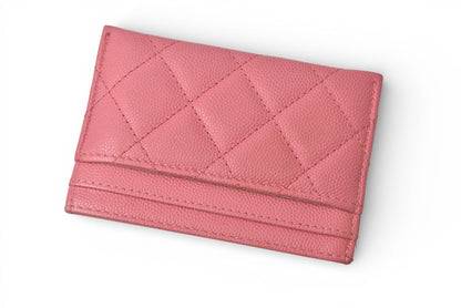 シャネル カードケース/名刺入れ CHANEL マトッラセ ココマーク キャビアスキン ピンク/マットゴールド金具 AP3524【中古】