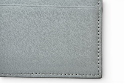 セリーヌ カードケース/名刺入れ CELINE ロゴ ラムスキン ライトブルー【中古】