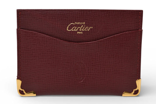 カルティエ カードケース/名刺入れ/パスケース Cartier マスト ドゥ カルティエ ボルドー ノベルティ【中古】