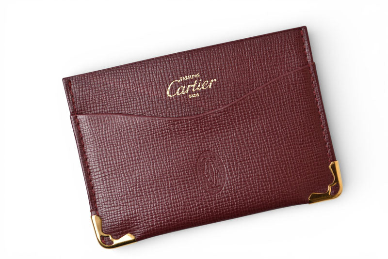 カルティエ カードケース/名刺入れ/パスケース Cartier マスト ドゥ カルティエ ボルドー ノベルティ【中古】