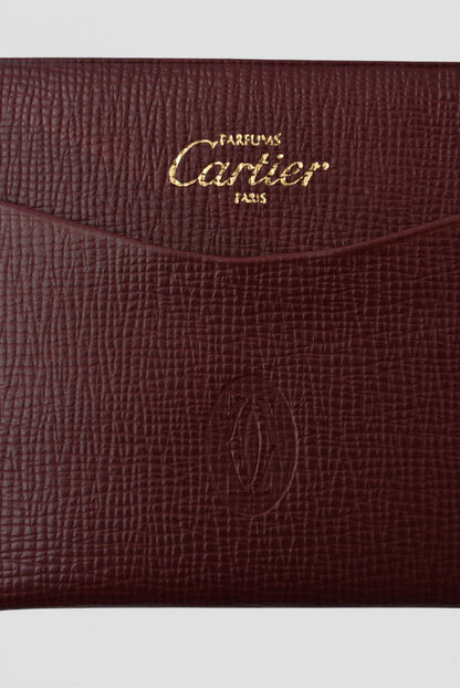 カルティエ カードケース/名刺入れ/パスケース Cartier マスト ドゥ カルティエ ボルドー ノベルティ【中古】