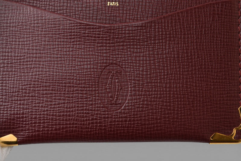 カルティエ カードケース/名刺入れ/パスケース Cartier マスト ドゥ カルティエ ボルドー ノベルティ【中古】