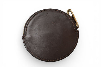 セリーヌ コインケース/小銭入れ CELINE サークル型 ジップ付 ダークブラウン【中古】