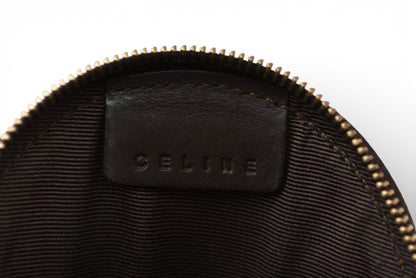 セリーヌ コインケース/小銭入れ CELINE サークル型 ジップ付 ダークブラウン【中古】