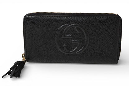 グッチ 財布 GUCCI 長財布/ソーホー インターロッキングG ブラック ラウンドファスナー 598187【中古】