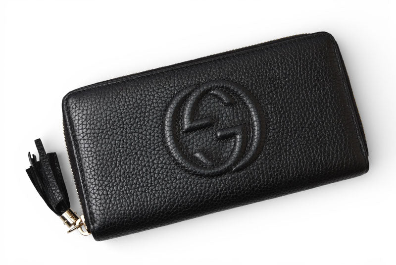 グッチ 財布 GUCCI 長財布/ソーホー インターロッキングG ブラック ラウンドファスナー 598187【中古】