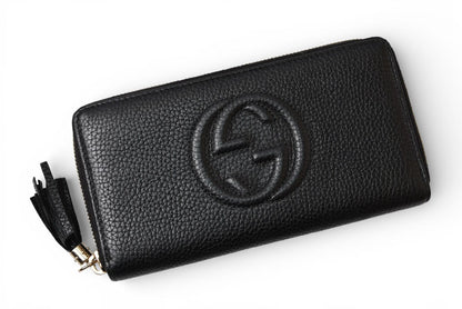 グッチ 財布 GUCCI 長財布/ソーホー インターロッキングG ブラック ラウンドファスナー 598187【中古】