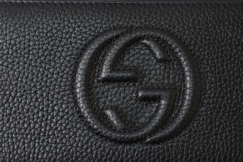 グッチ 財布 GUCCI 長財布/ソーホー インターロッキングG ブラック ラウンドファスナー 598187【中古】