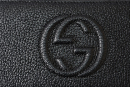 グッチ 財布 GUCCI 長財布/ソーホー インターロッキングG ブラック ラウンドファスナー 598187【中古】