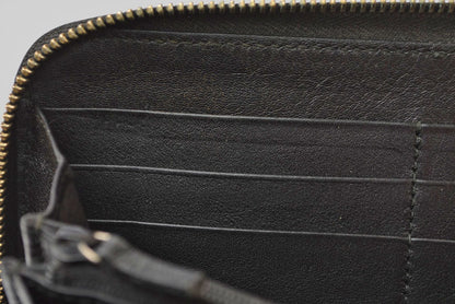 グッチ 財布 GUCCI 長財布/ラウンドファスナー式 マイクログッチシマ ブラック 449391【中古】