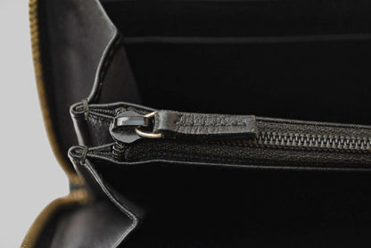グッチ 財布 GUCCI 長財布/ラウンドファスナー式 マイクログッチシマ ブラック 449391【中古】