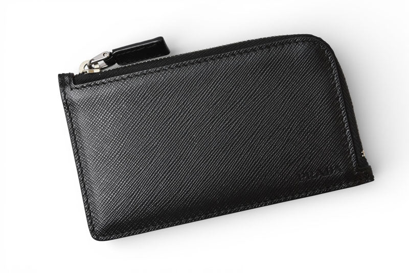 プラダ フラグメントケース PRADA カードケース/コインケース ロゴ レザー NERO/ブラック 2MC021【中古】