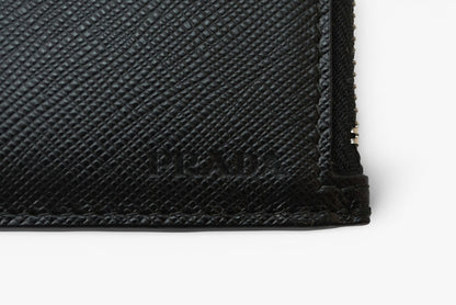 プラダ フラグメントケース PRADA カードケース/コインケース ロゴ レザー NERO/ブラック 2MC021【中古】