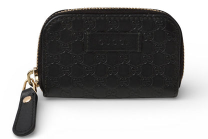 グッチ アウトレット 未使用 コインケース GUCCI ミニ財布/小銭入れ マイクログッチシマ ブラック 449896【中古】