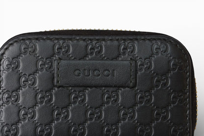 グッチ アウトレット 未使用 コインケース GUCCI ミニ財布/小銭入れ マイクログッチシマ ブラック 449896【中古】
