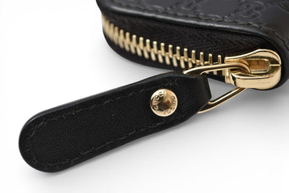 グッチ アウトレット 未使用 コインケース GUCCI ミニ財布/小銭入れ マイクログッチシマ ブラック 449896【中古】