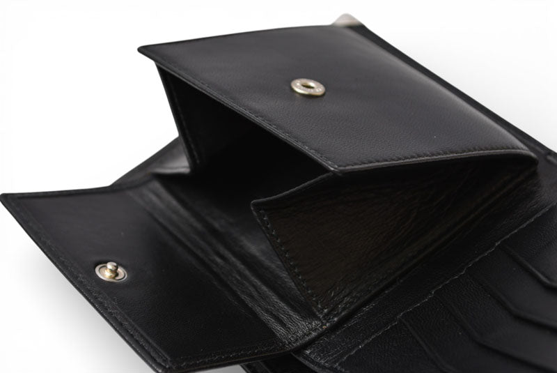 ロエベ 財布 未使用 LOEWE 二つ折り/折財布 アナグラム ブラック メンズ【中古】