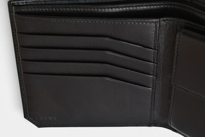 ロエベ 財布 未使用 LOEWE 二つ折り/折財布 アナグラム ブラック メンズ【中古】