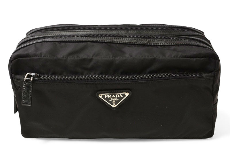 プラダ ポーチ/トラベルポーチ 2NA030 PRADA 小物入れ NERO/ブラック メンズ/レディース【中古】