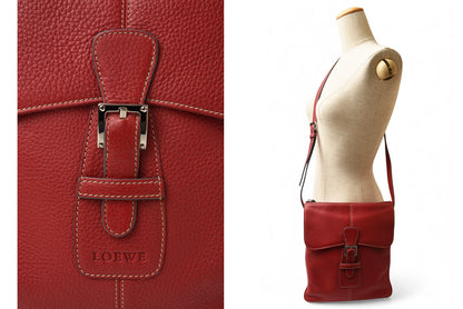 ロエベ ショルダーバッグ/クロスボディ センダ LOEWE バッグ ダークピンク【中古】