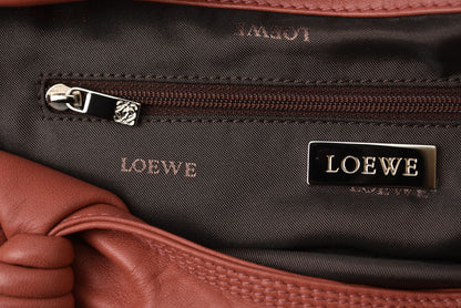ロエベ トートバッグ LOEWE バッグ シープスキン アナグラム テラコッタ【中古】