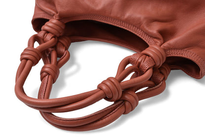 ロエベ トートバッグ LOEWE バッグ シープスキン アナグラム テラコッタ【中古】