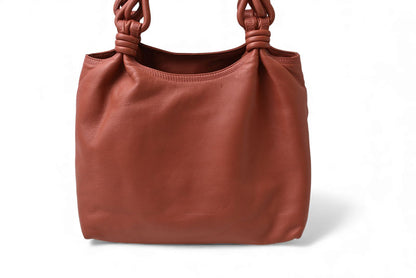 ロエベ トートバッグ LOEWE バッグ シープスキン アナグラム テラコッタ【中古】