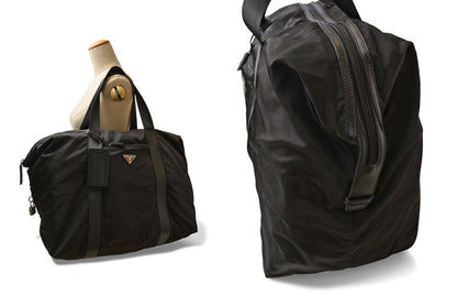 プラダ ショルダーバッグ PRADA ボストンバッグ/旅行カバン トラベル 2VC796 ブラック メンズ/レディース【中古】