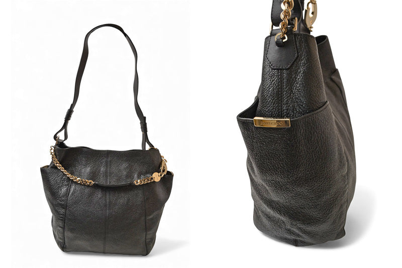 ジミーチュウ トートバッグ/ショルダーバッグ JIMMY CHOO 2wayチェーンバッグ パテントレザー ガンメタリック【中古】