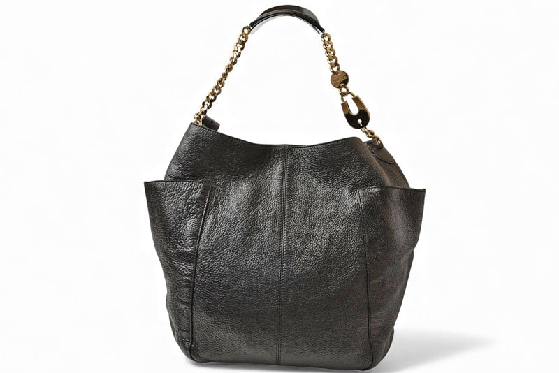 ジミーチュウ トートバッグ/ショルダーバッグ JIMMY CHOO 2wayチェーンバッグ パテントレザー ガンメタリック【中古】