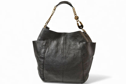 ジミーチュウ トートバッグ/ショルダーバッグ JIMMY CHOO 2wayチェーンバッグ パテントレザー ガンメタリック【中古】